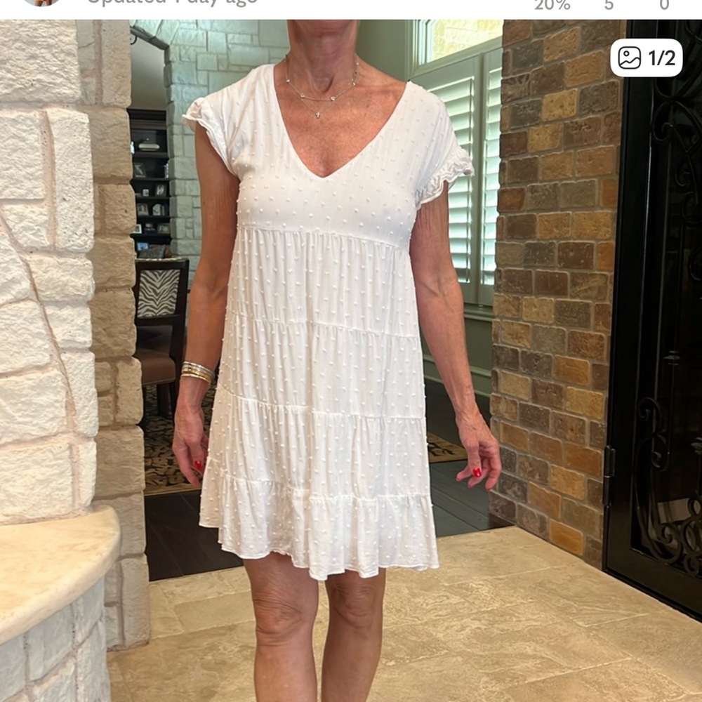 Socialite Textured White Mini Dress